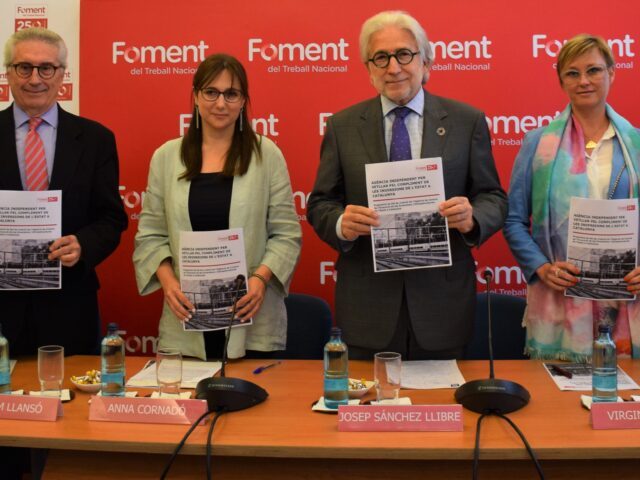 Foment presenta la proposición de ley de creación de la Agencia de Control de la Ejecución de las Inversiones e Infraestructuras del Estado en Cataluña