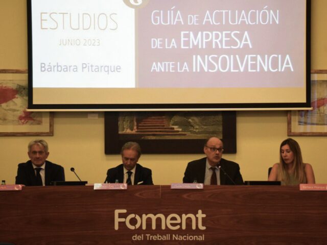 Foment del Treball, el Col·legi d’Economistes i el Consejo General de Economistas de España presenten una nova Guia d’actuació de l’empresa davant la insolvència