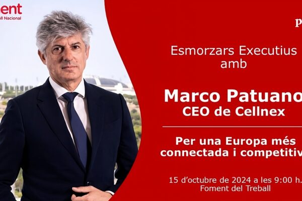 Foment i PwC organitzen un Esmorzar Executiu amb el CEO de Cellnex Marco Patuano